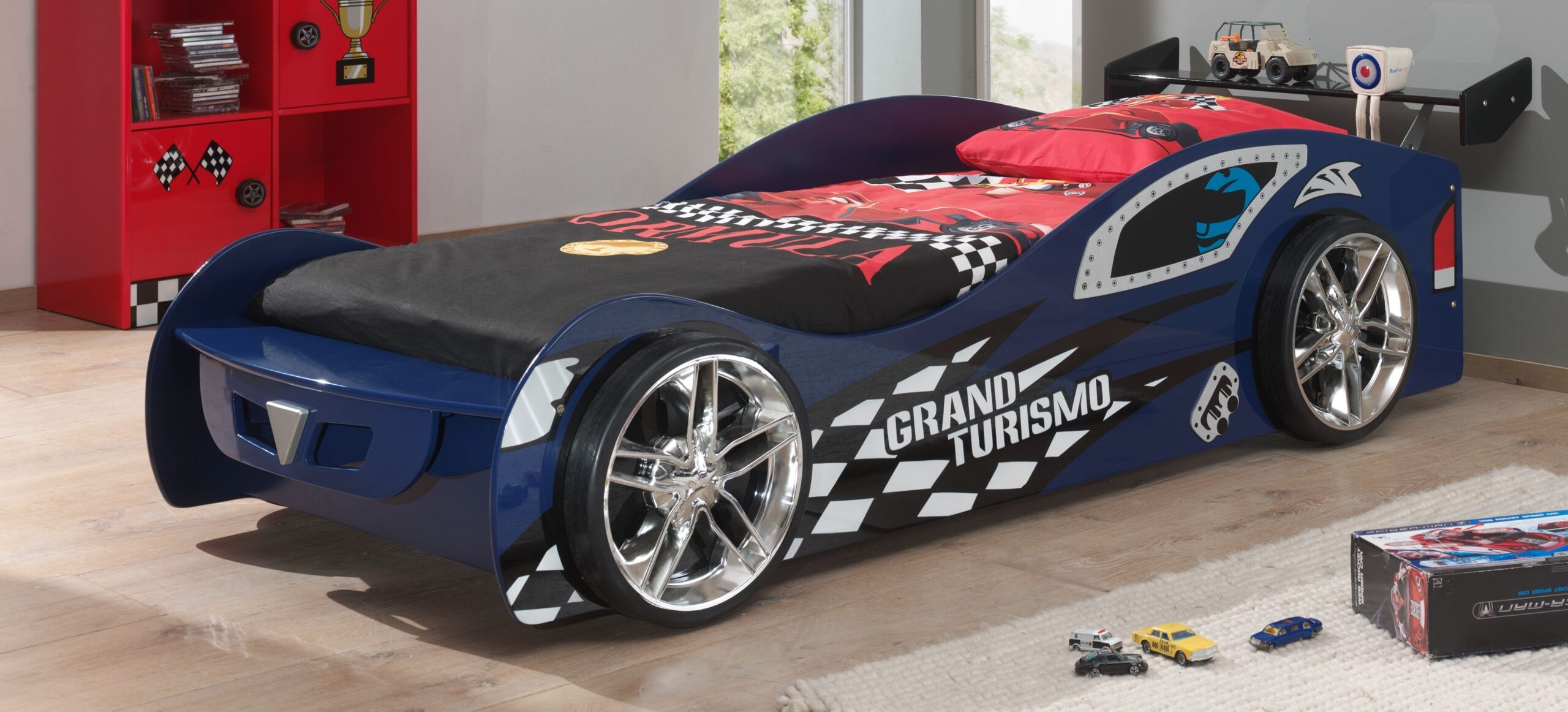 Grand Turismo auto kinderbed 90x200cm blauw 2