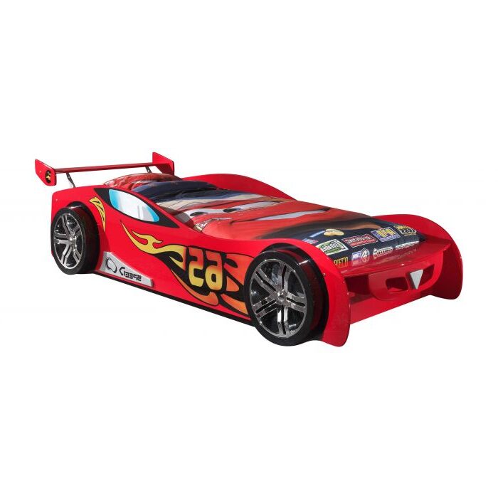 Lemans auto kinderbed 90X200 cm rood