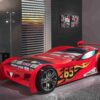 Lemans auto kinderbed 90X200 cm rood1