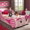 Love auto kinderbed 90x200cm roze1